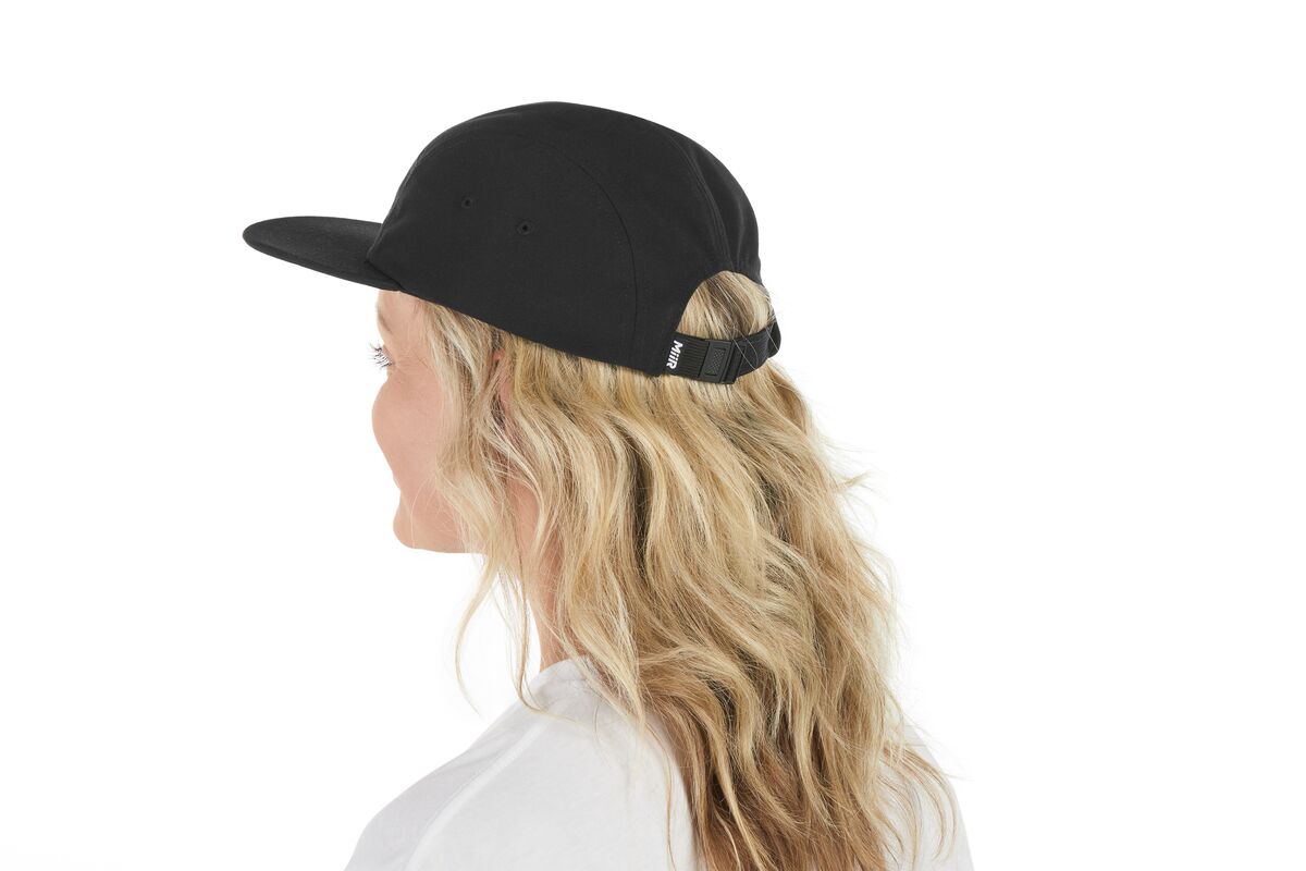 recycled-poly-flat-brim-5-panel-hat-h0 WebPDP-HAT003002_Recycled_Poly_Flat_Brim_5Panel_Hat_Black_Studio_Harper_Studios_0723_Side_2__HAT003002OS.jpg