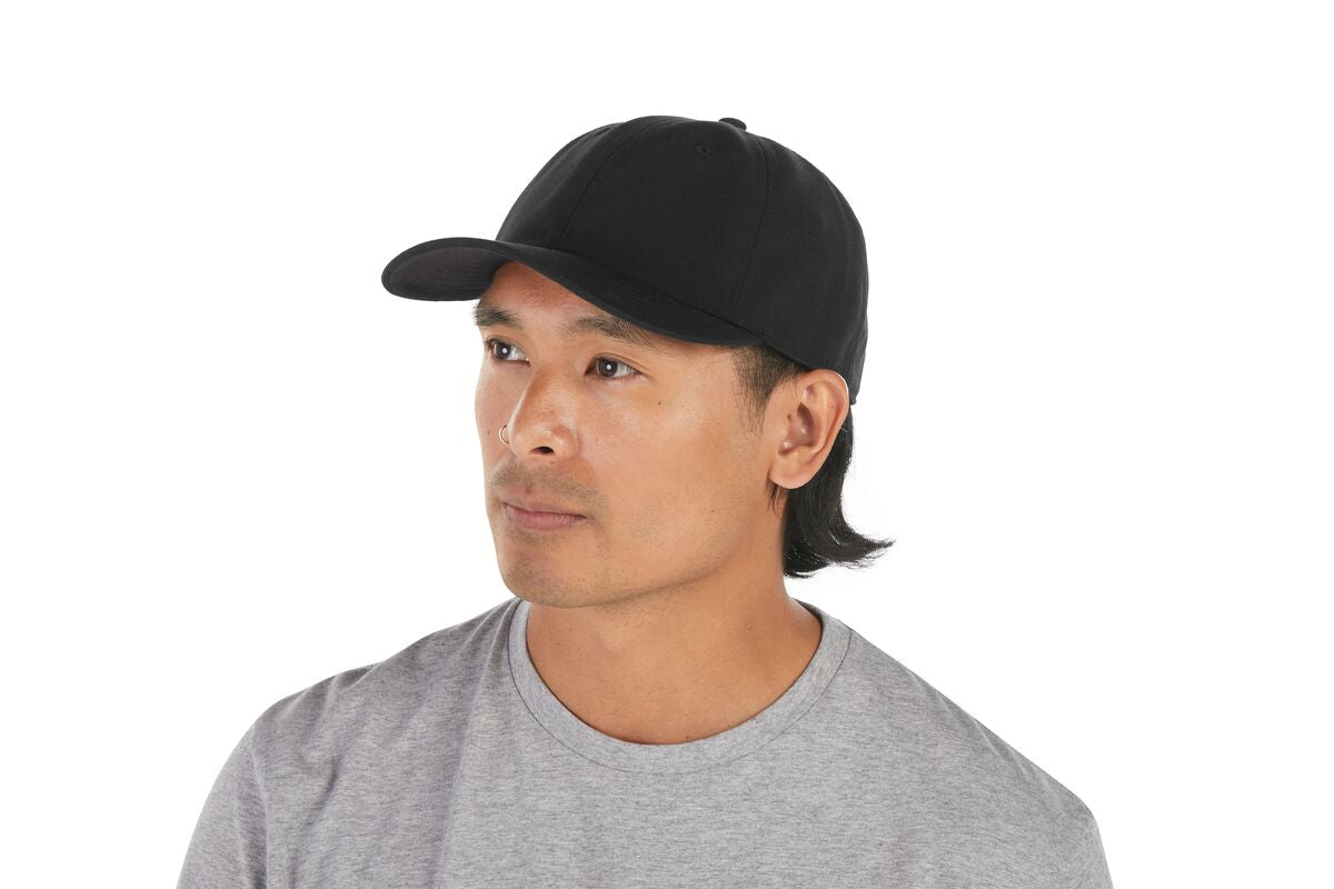 recycled-poly-dad-hat-t9 WebPDP-HAT004002_Recycled_Poly_Dad_Hat_Black_Studio_Harper_Studios_0723_Side__HAT004002OS.jpg